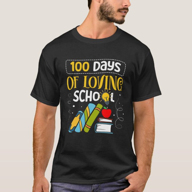 Camiseta 100 Days Of Loving School Leopard 100th Day Teache (Frente)