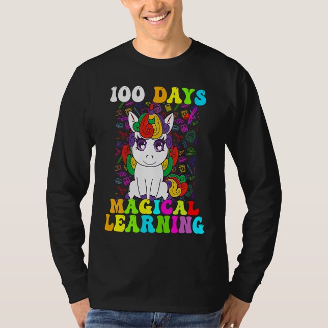 Camiseta 100 Days Of Magical Learning 100th Day Of School U (Frente)