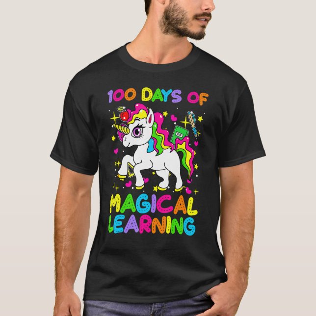Camiseta 100 Days Of Magical Learning 100th Day Of School U (Frente)
