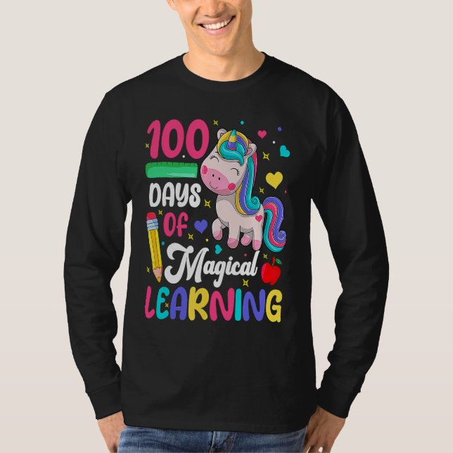 Camiseta 100 Days Of Magical Learning 100th Day Of School U (Frente)