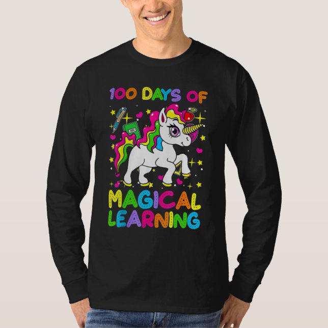 Camiseta 100 Days Of Magical Learning 100th Day Of School U (Frente)