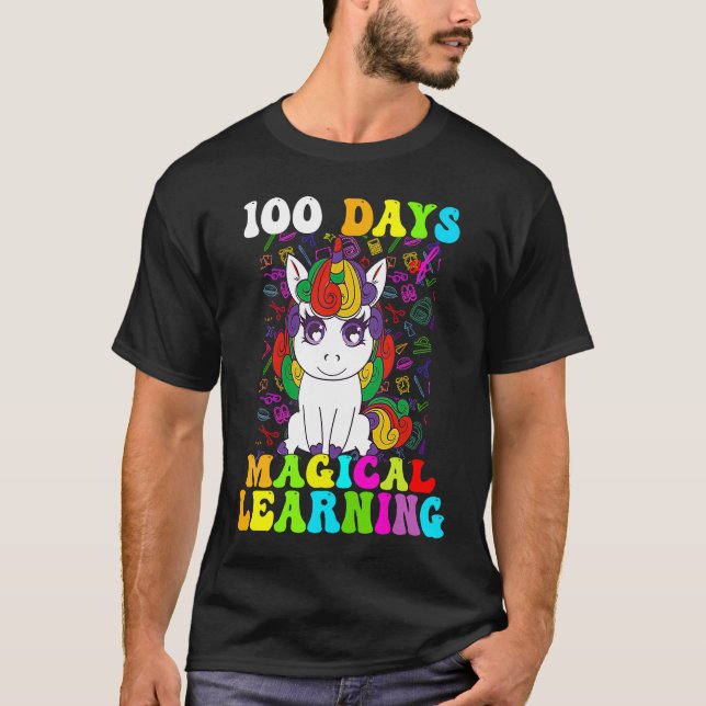 Camiseta 100 Days Of Magical Learning 100th Day Of School U (Frente)