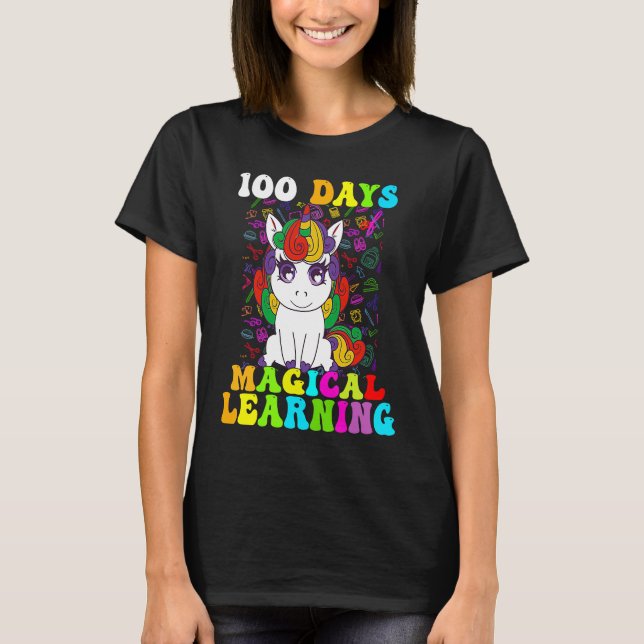 Camiseta 100 Days Of Magical Learning 100th Day Of School U (Frente)