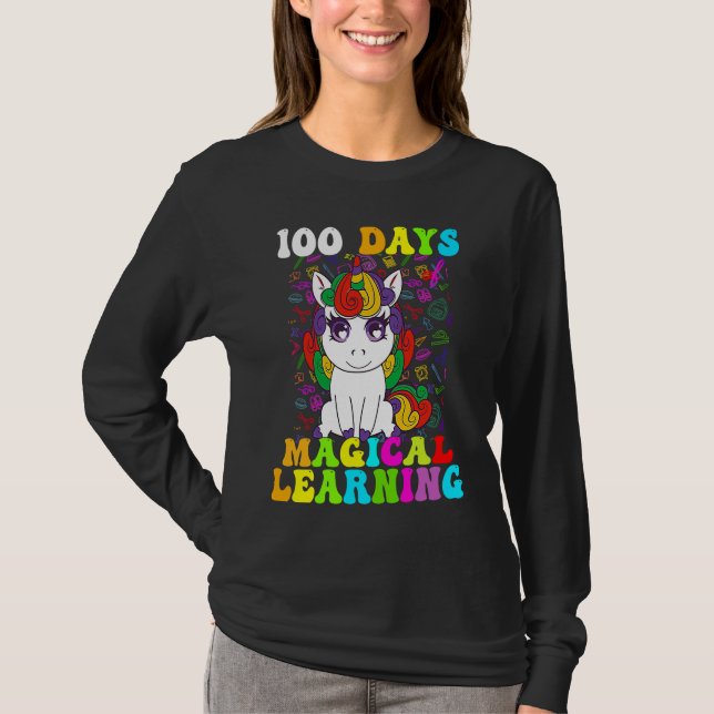 Camiseta 100 Days Of Magical Learning 100th Day Of School U (Frente)