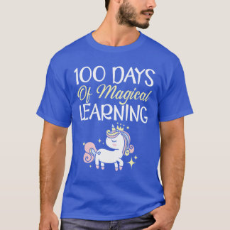 Camiseta 100 Days Of Magical Learning Unicorn Lovereacher f