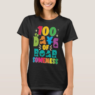Camiseta 100 Days Of Roar Someness 100 Days Of School Rex D