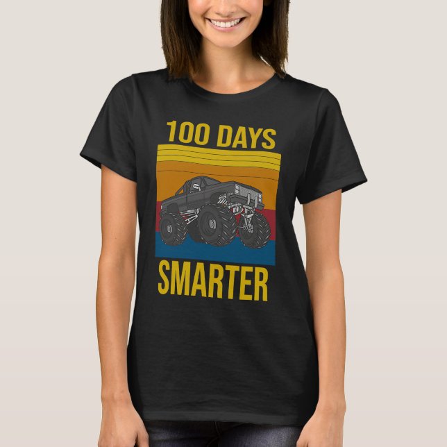 Camiseta 100 Days of School 100th Day 100 Days Smarter Mons (Frente)