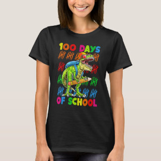 Camiseta 100 Days Of School 100th Day Dinosaur Trex Pencil
