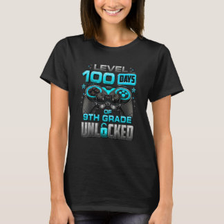 Camiseta 100 Days Of School 9th Grade Level Unlocked Video