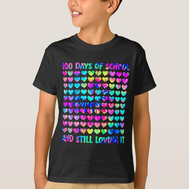 Camiseta 100 Days Of School And Still Love It Tie Dye 100th (Frente)