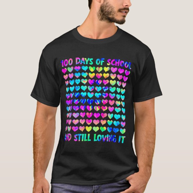 Camiseta 100 Days Of School And Still Love It Tie Dye 100th (Frente)