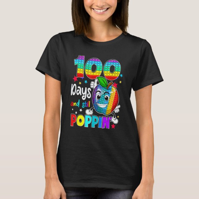Camiseta 100 Days Of School And Still Poppin Fidget 100th D (Frente)