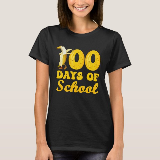 Camiseta 100 Days Of School Banana 100 Days Of School (Frente)