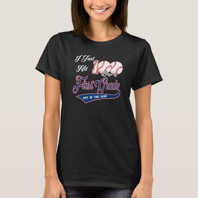 Camiseta 100 Days of School Baseball 100th Day of School Fi (Frente)