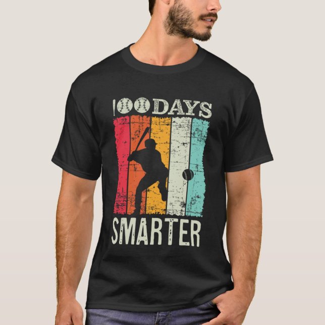 Camiseta 100 Days Of School Baseball Boy Fun Celebration St (Frente)