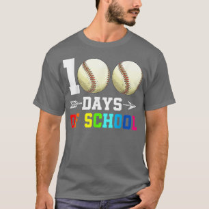 Camiseta 100 Days Of School Baseball Lovers 100 Days Smarte