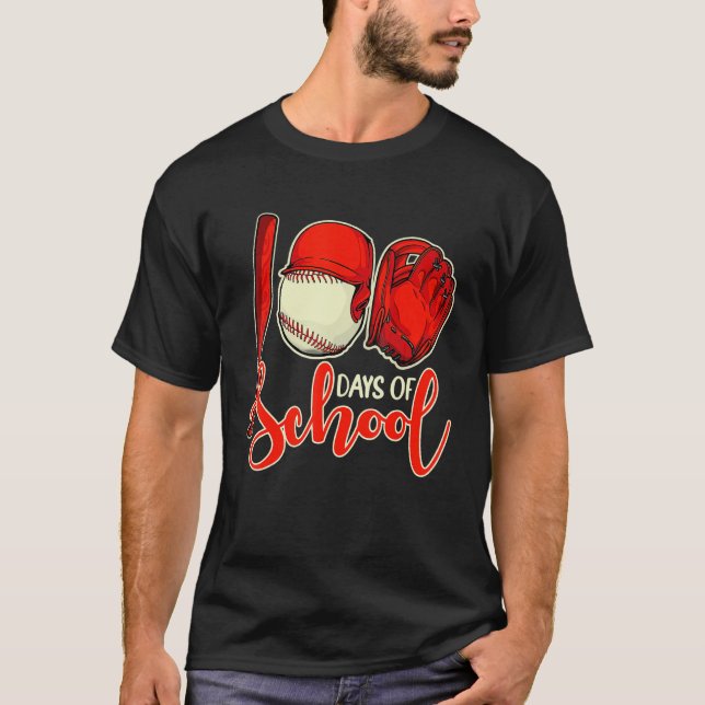 Camiseta 100 Days of School Baseball Teacher 100th Day Of S (Frente)