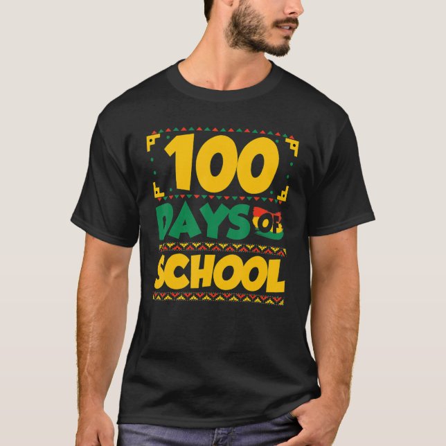 Camiseta 100 Days of School Black History Month Theme Teach (Frente)