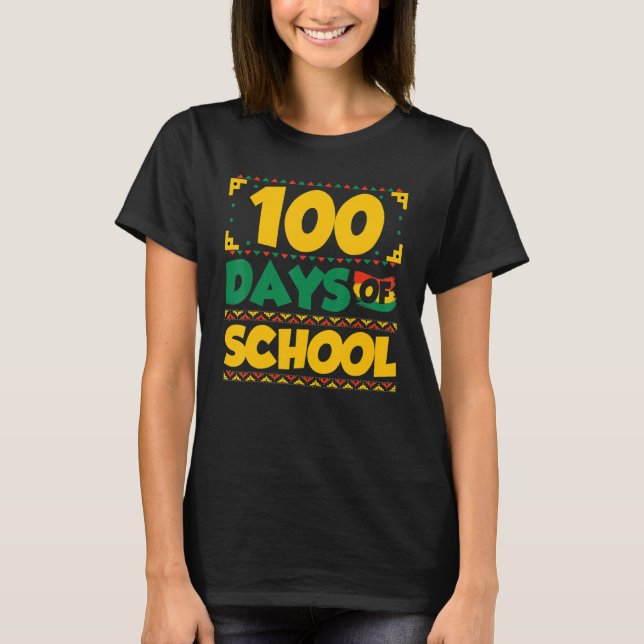 Camiseta 100 Days of School Black History Month Theme Teach (Frente)