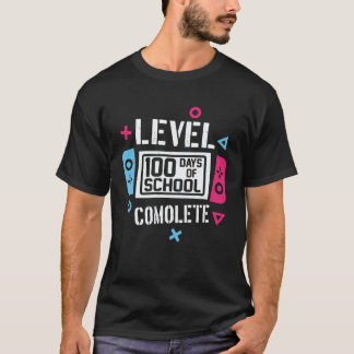 Camiseta 100 Days Of School Completed Gamer Boys 100th Day