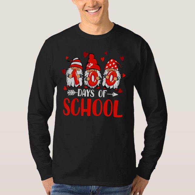 Camiseta 100 Days Of School Cute Gnomes 100th Day Teacher S (Frente)
