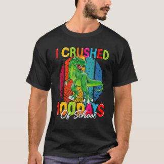 Camiseta 100 days of school dinosaur boys kids 100th day of