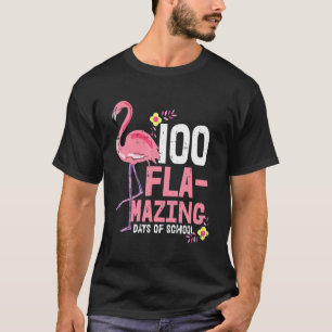 Camiseta 100 Days Of School Flamazing Flamingo Teacher Stud