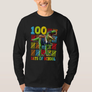Camiseta 100 Days of School for Teacher Boy Girls Kids Dino