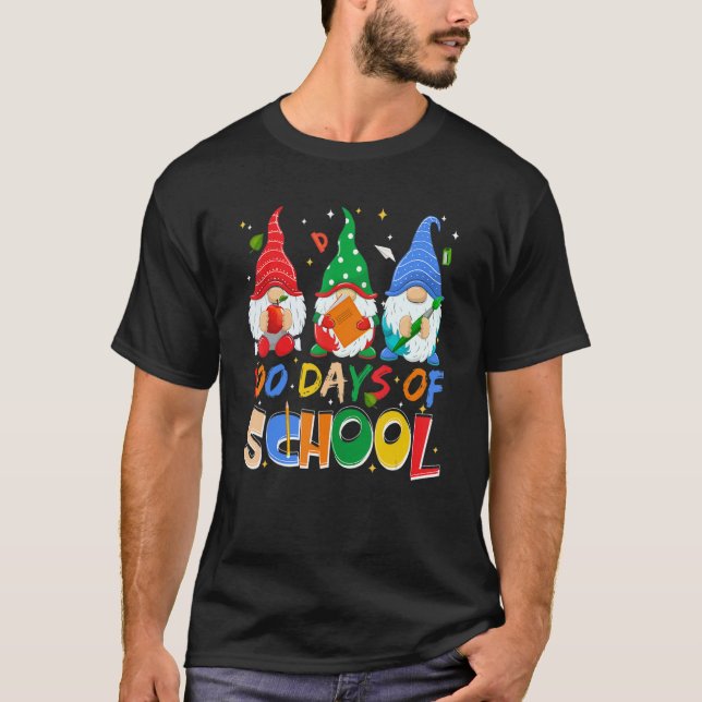 Camiseta 100 Days Of School Funny Gnome Virtual Learning Te (Frente)