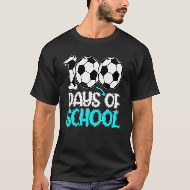 Camiseta 100 Days Of School Gifts 100th Day Soccer Teacher  (Frente)