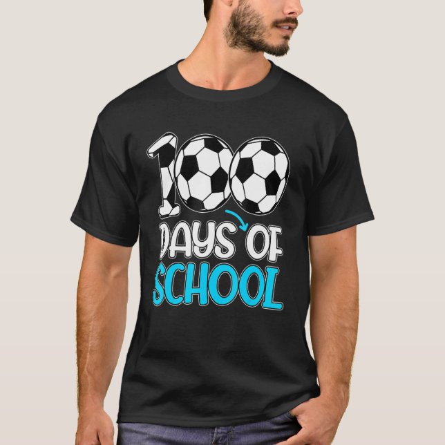 Camiseta 100 Days Of School Gifts 100th Day Soccer Teacher  (Frente)