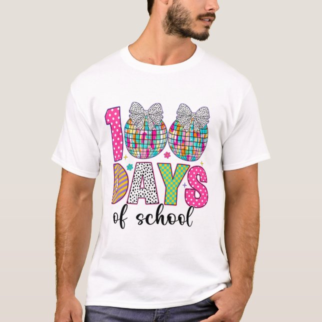 Camiseta 100 Days Of School Girls Kids 100 Days Smarter 100 (Frente)