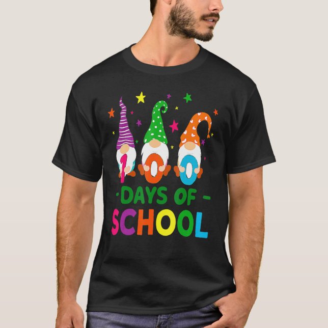 Camiseta 100 Days Of School Gnomes Teacher Kids 100th Day G (Frente)