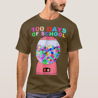 Camiseta 100 Days Of School Gumball Machine For Kids Or Tea