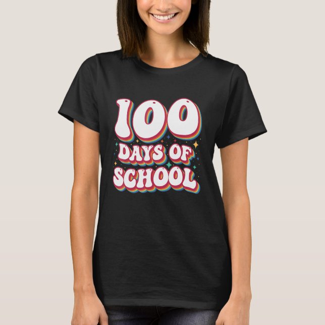 Camiseta 100 Days Of School Happy 100th Day Of School Teach (Frente)