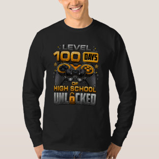Camiseta 100 Days Of School High School Level Unlocked Vide