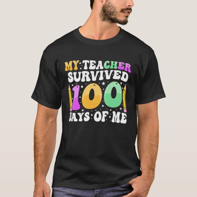Camiseta 100 Days of School Kids 100th Day of School Costum (Frente)