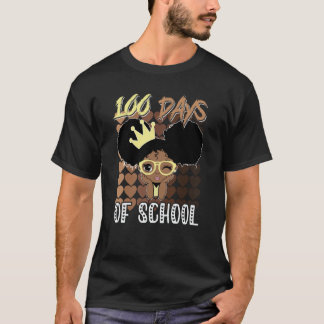 Camiseta 100 Days Of School Kids Girl Black African America
