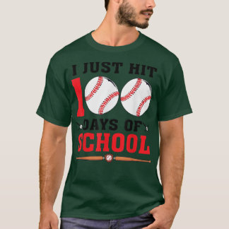 Camiseta 100 Days Of School Kindergarten Baseball Students 