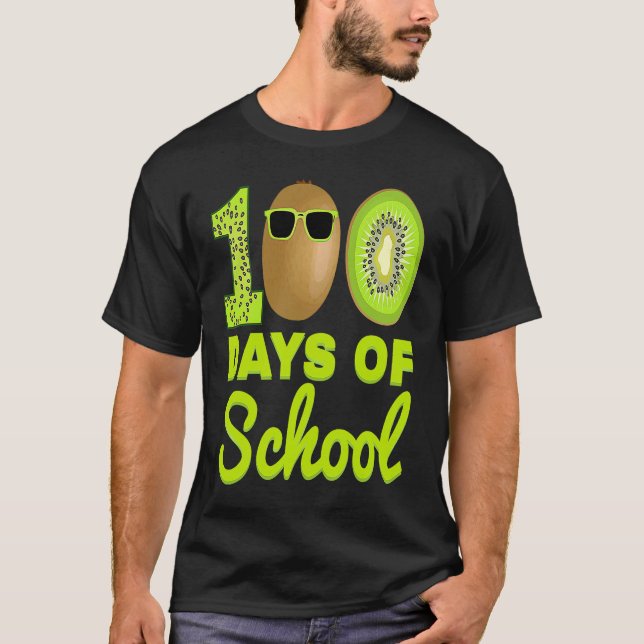 Camiseta 100 Days of School Kiwi Funny Food Fruit Lover Tea (Frente)