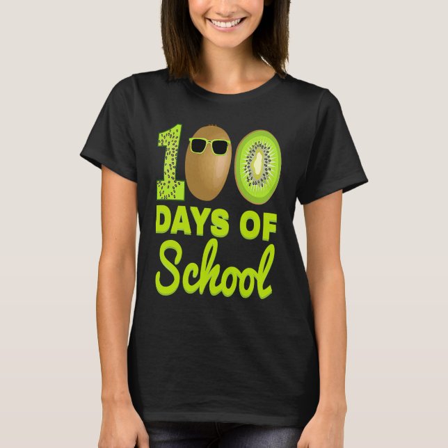 Camiseta 100 Days of School Kiwi Funny Food Fruit Lover Tea (Frente)