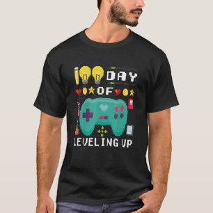 Camiseta 100 Days of School Leveling Up Video Gamer 100th D