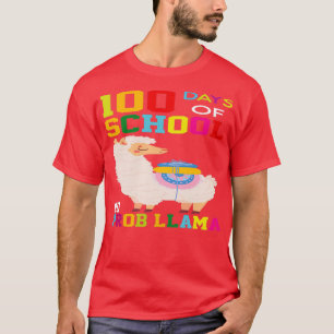 Camiseta 100 Days Of School No Prob Llama Design