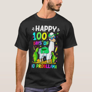 Camiseta 100 Days Of School No Prob Llama Llama Teacher 100