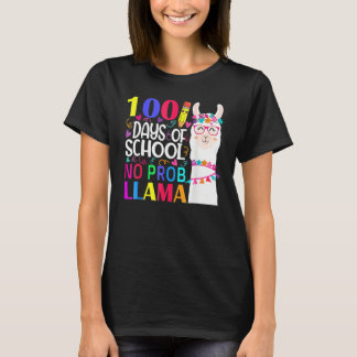 Camiseta 100 Days Of School No Prob Llama Llama Teacher And