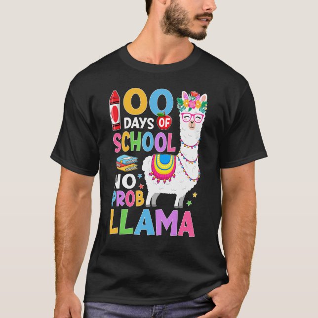 Camiseta 100 Days of School No Probllama 100th Day Girls St (Frente)