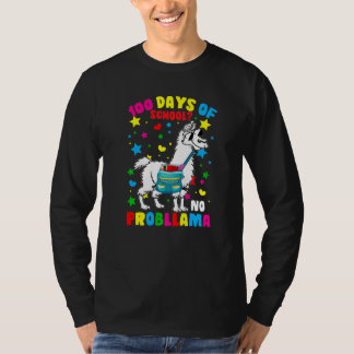 Camiseta 100 Days of School No Probllama Llama 100th Day Of