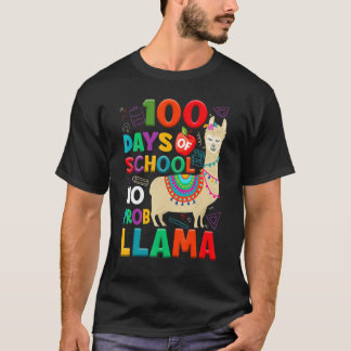 Camiseta 100 Days of School No Probllama Llama 100th Day Te