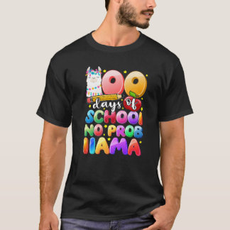 Camiseta 100 Days of School No Probllama Llama Gift Kids Gi