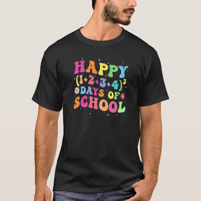 Camiseta 100 Days Of School Shirt Math Equation Middle Scho (Frente)